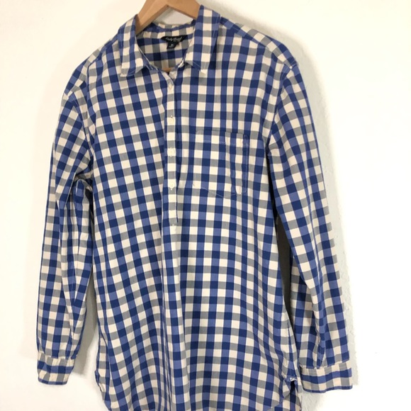 Oversized Lucky Brand Plaid Cotton long sleeve shirt or dress - Picture 9 of 10
